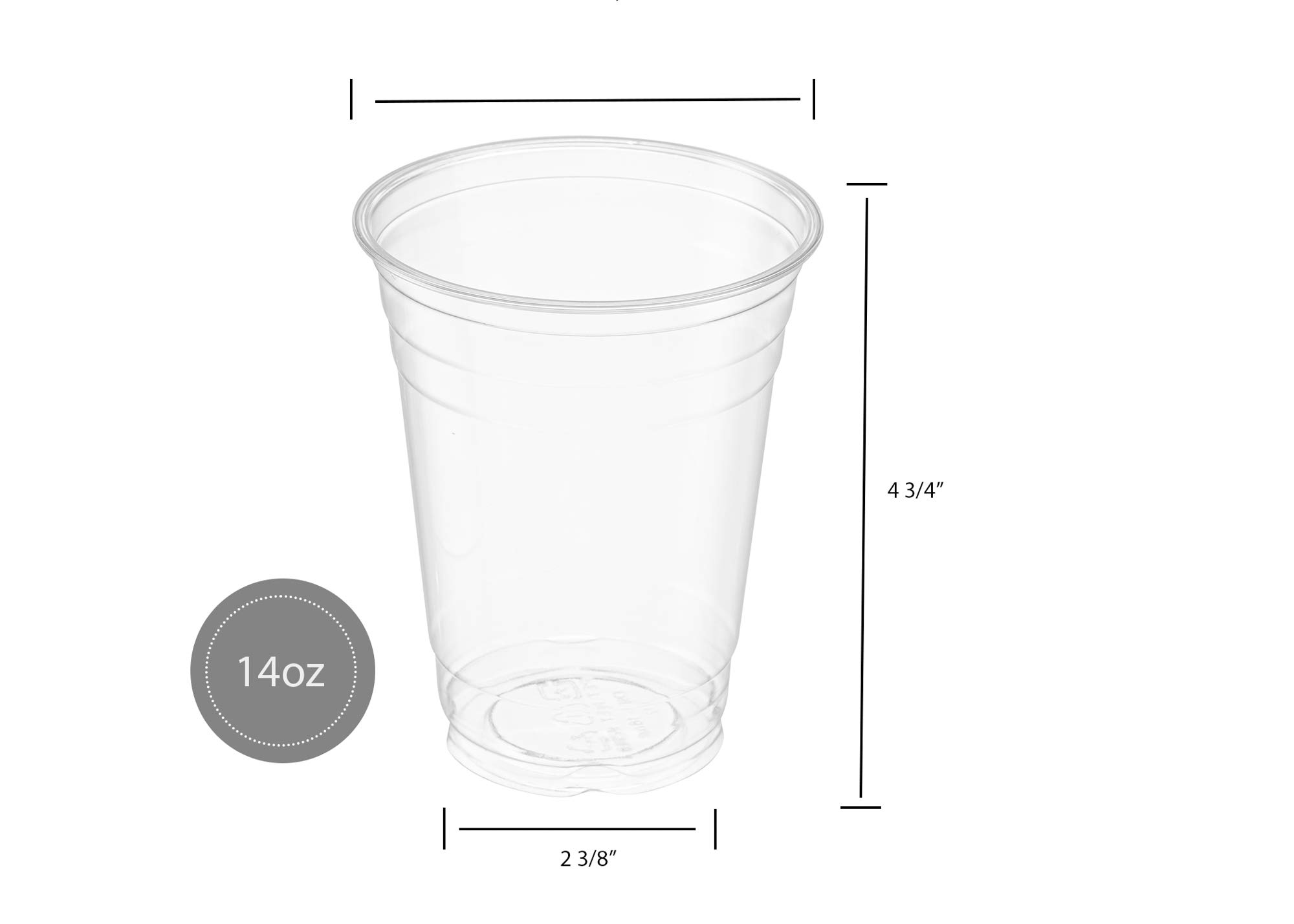 50 Sets - 12 Oz Clear PET Plastic Cups with Lids for Iced Coffee, Cold Drinks, Milkshakes, Smoothies - Perfect for Parties, Cafes, and Takeout Beverages