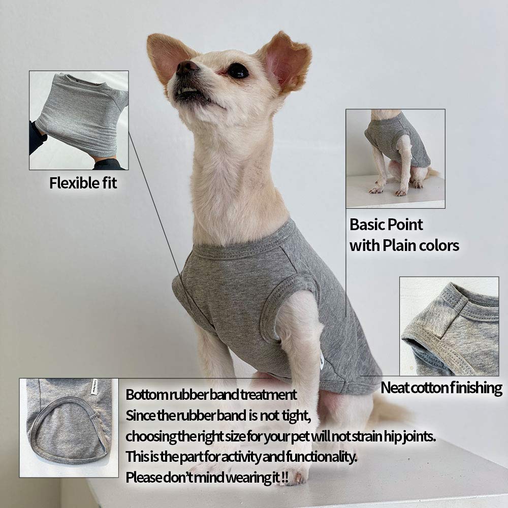 Breathable Cotton Dog Tank Top - Sleeveless Pet Shirt for Summer, Soft & Comfortable Plain Green T-Shirt (Large) | Perfect for Outdoor Walks, Beach Trips & Pet Photos