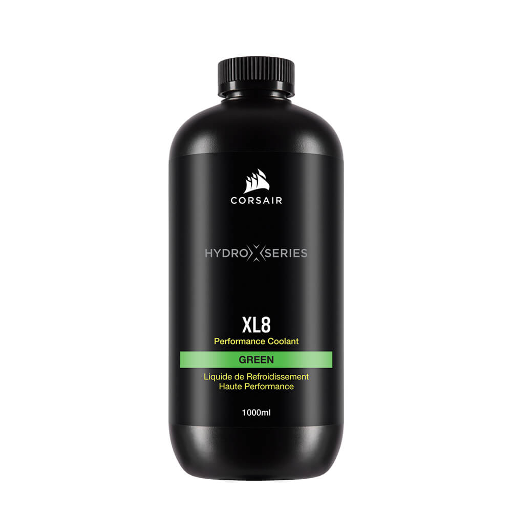 Corsair Hydro X Series XL8 High-Performance Liquid Cooling Coolant - 1L Bottle (Green) for PC Water Cooling Systems and Custom Loops