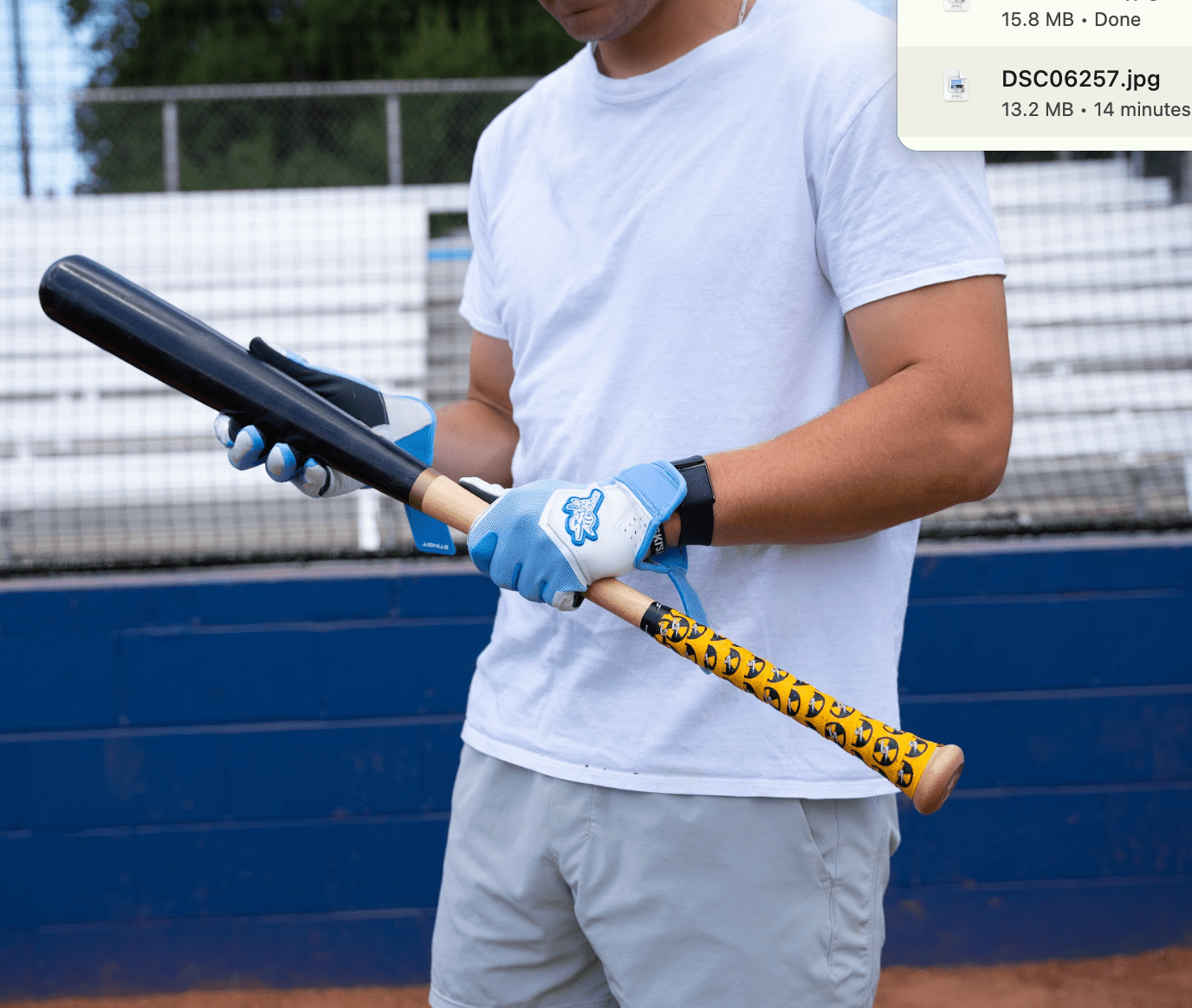 Sting Squad Batting Gloves - Columbia/White & Graphite | Premium Baseball & Softball Training Gloves for Enhanced Grip & Comfort | Perfect for Practice, Games & Outdoor Sports