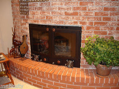 CFI Custom Fireplace Insert with Heat Exchanger & Ceramic Glass Doors - Energy Efficient Fireplace Upgrade for Cozy Home Heating & Winter Warmth