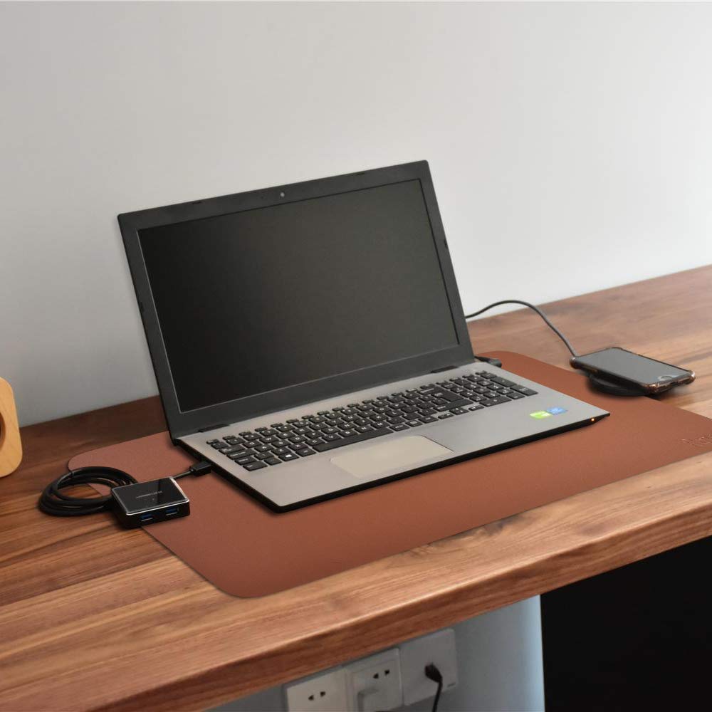 Premium PU Leather Mouse Pad - Large 23.6