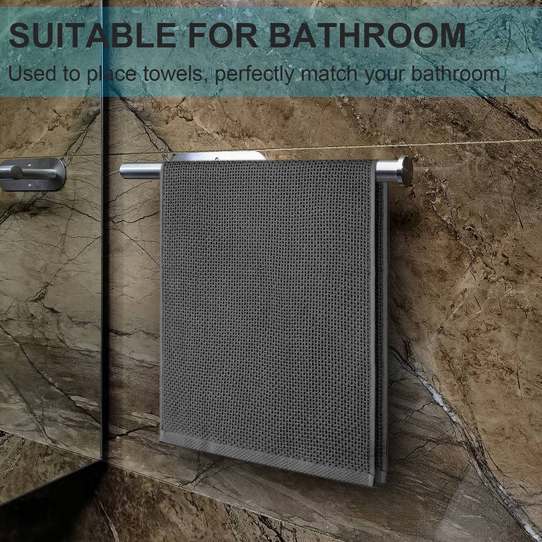 Stainless Steel Under Cabinet Paper Towel Holder 2 Pack - Wall Mount Kitchen & Bathroom Paper Towel Rack with Self Adhesive & Screws for Home, RV, Office (Silver) - Space Saving & Easy Access for Countertops