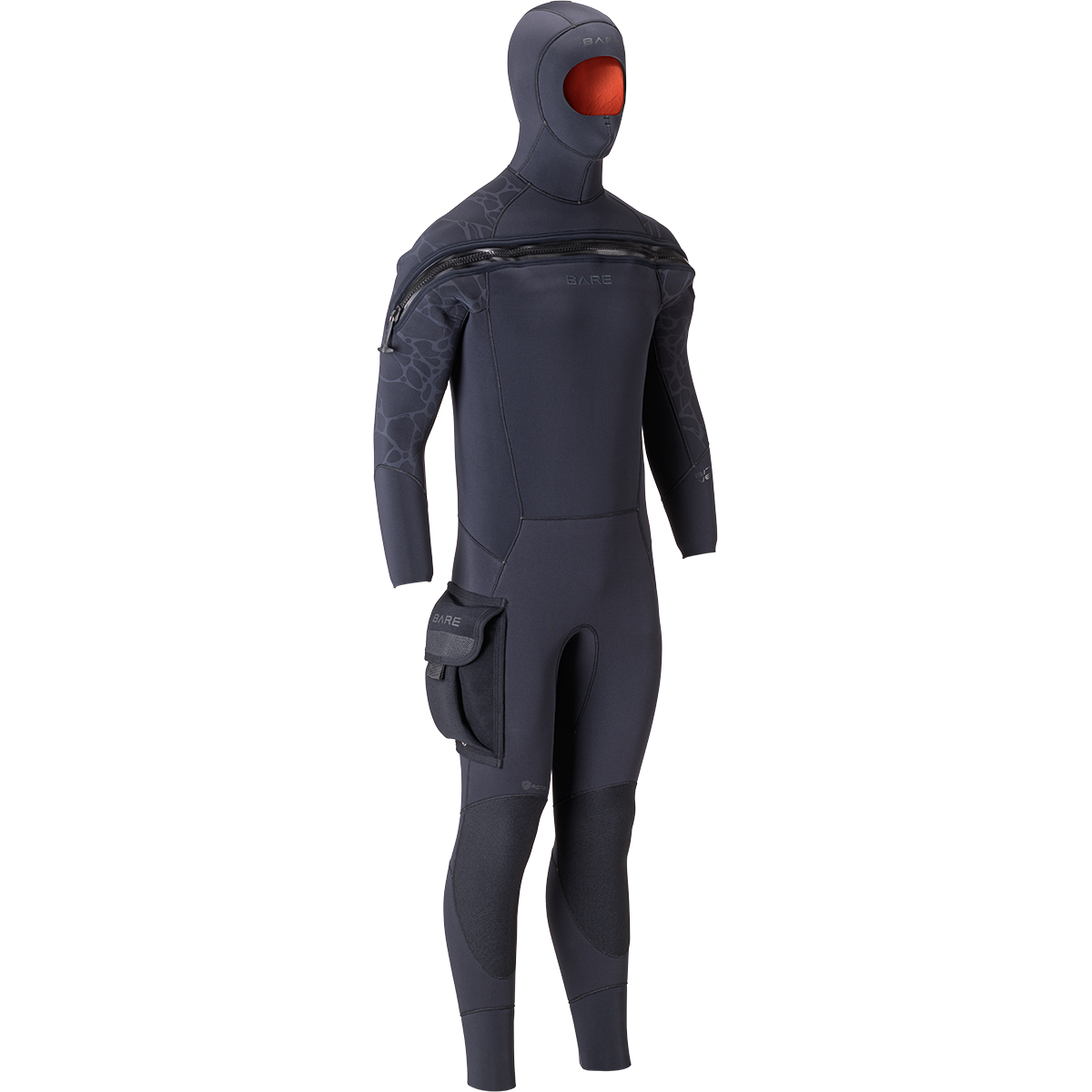 Bare 8/7mm Men's Velocity Ultra 2.0 Semi-Dry Full Wetsuit for Scuba Diving, Surfing & Cold Water Activities