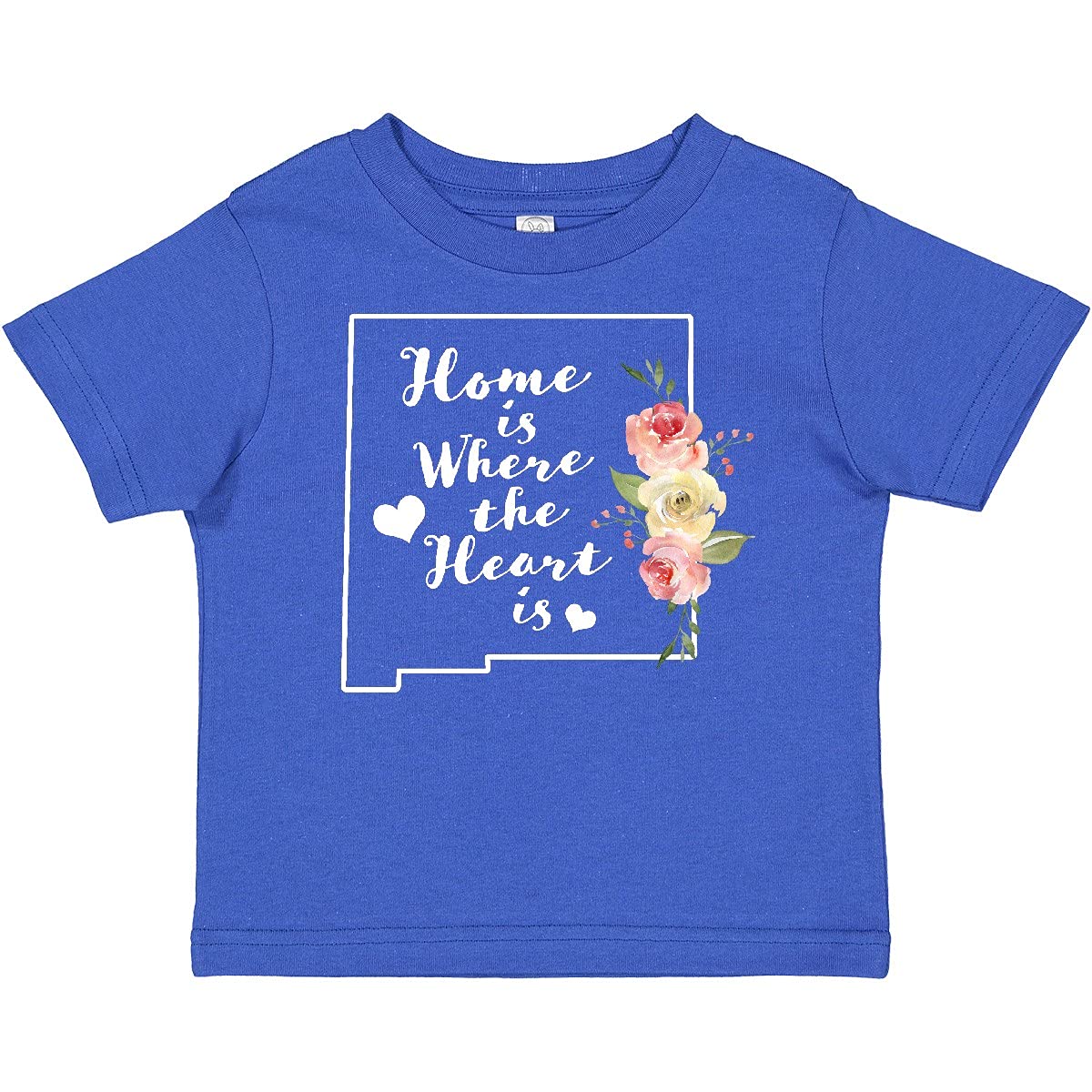 Inktastic New Mexico Home is Where The Heart is Watercolor Baby T-Shirt | Cute Graphic Tee for Infants & Toddlers | Perfect for Family Photos, Birthdays & Casual Outings