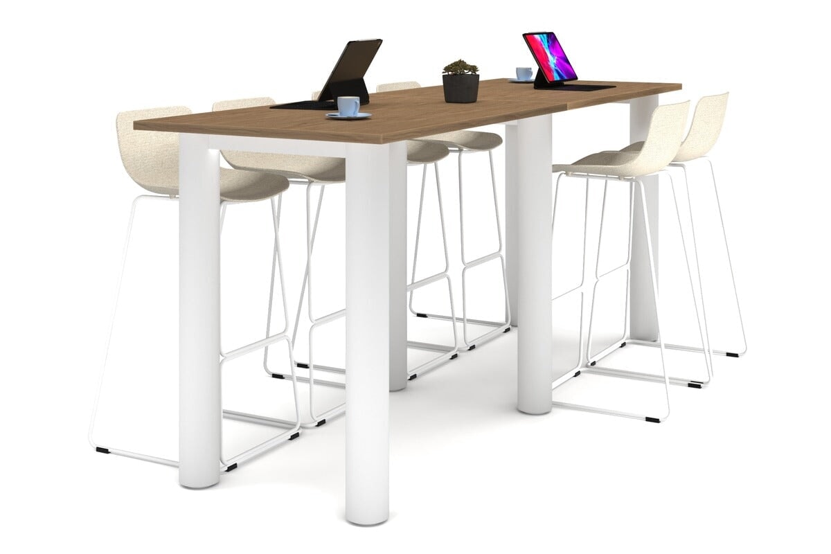Quadro Cylinder Legs Large Counter Table 2400L x 800W - Durable Metal Frame for Kitchen Island, Restaurant Bar, or Commercial Workspace