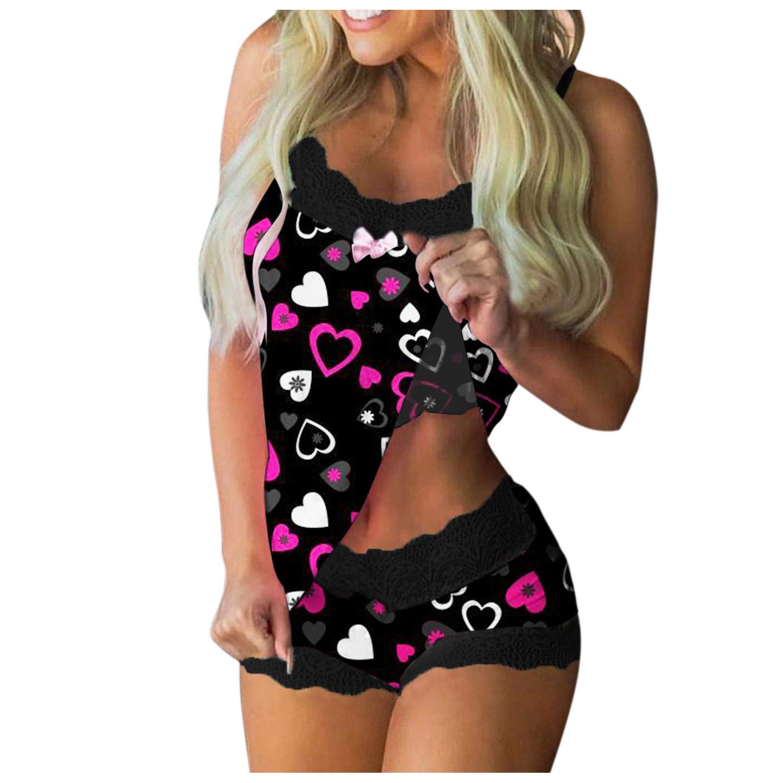 Women's Soft Short Sleeve Pajama Set - 2 Piece Sleepwear & Lounge Outfit for Comfortable Nights, Relaxing at Home, or Vacation Wear