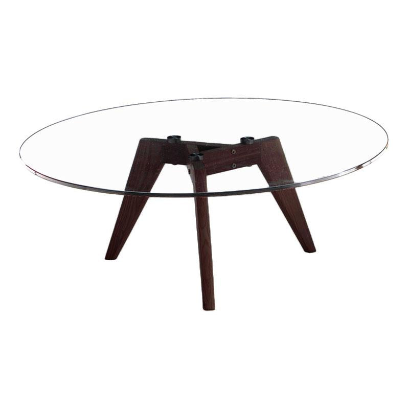 Modern LILO Coffee Table - Large Walnut Brown Finish - Perfect for Living Room, Office, or Lounge Area