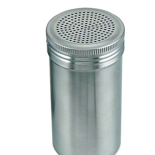 Browne 16 Oz. Stainless Steel Dredge with Handle - Professional Kitchen Tool for Breading, Seasoning & Powder Coating - Perfect for Chefs, Bakers & Home Cooking