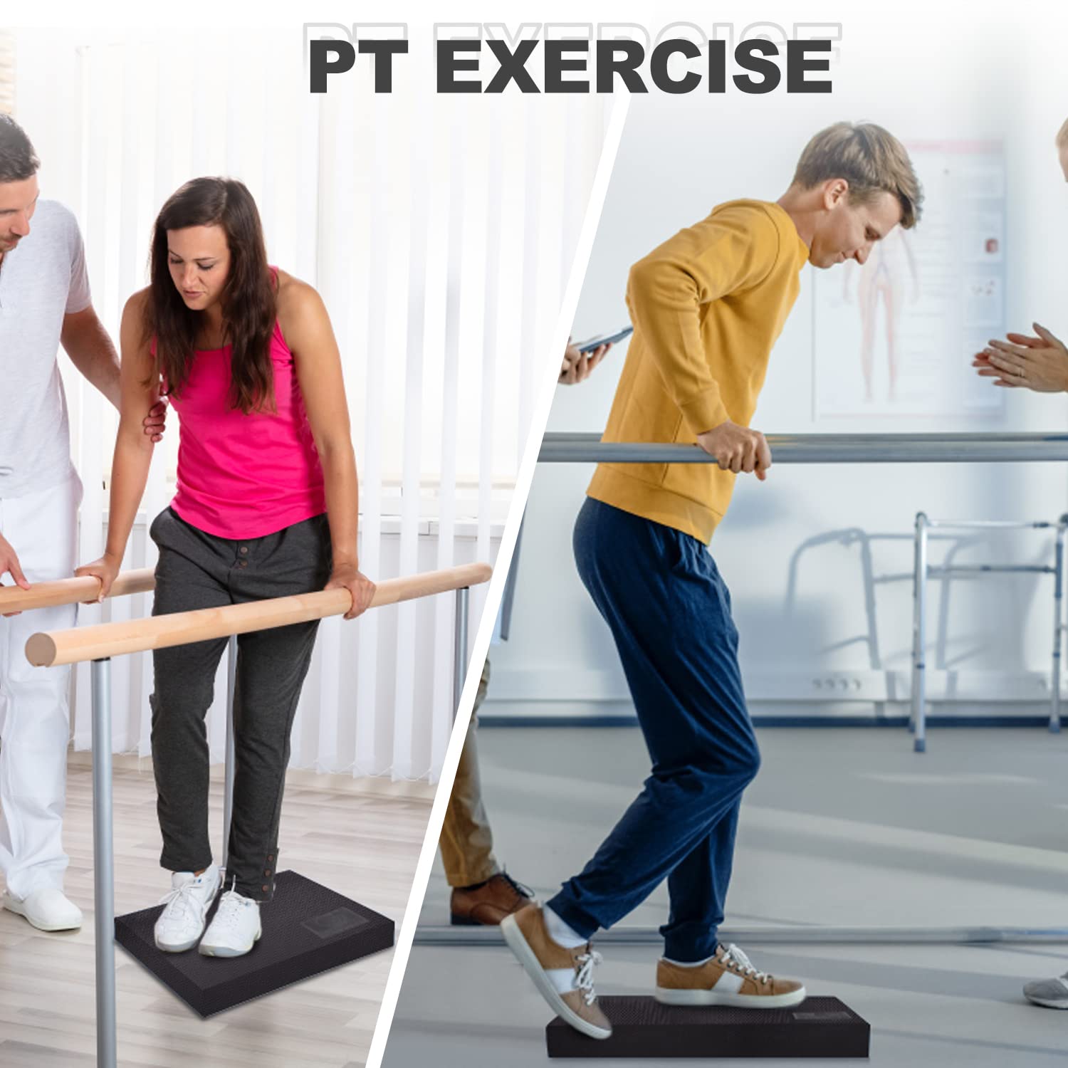 5BILLION Foam Balance Pad - Non-Slip Stability Cushion for Physical Therapy, Yoga, Pilates & Gym Workouts - Perfect for Balance Training, Knee Support & Fitness Stretching at Home or Studio