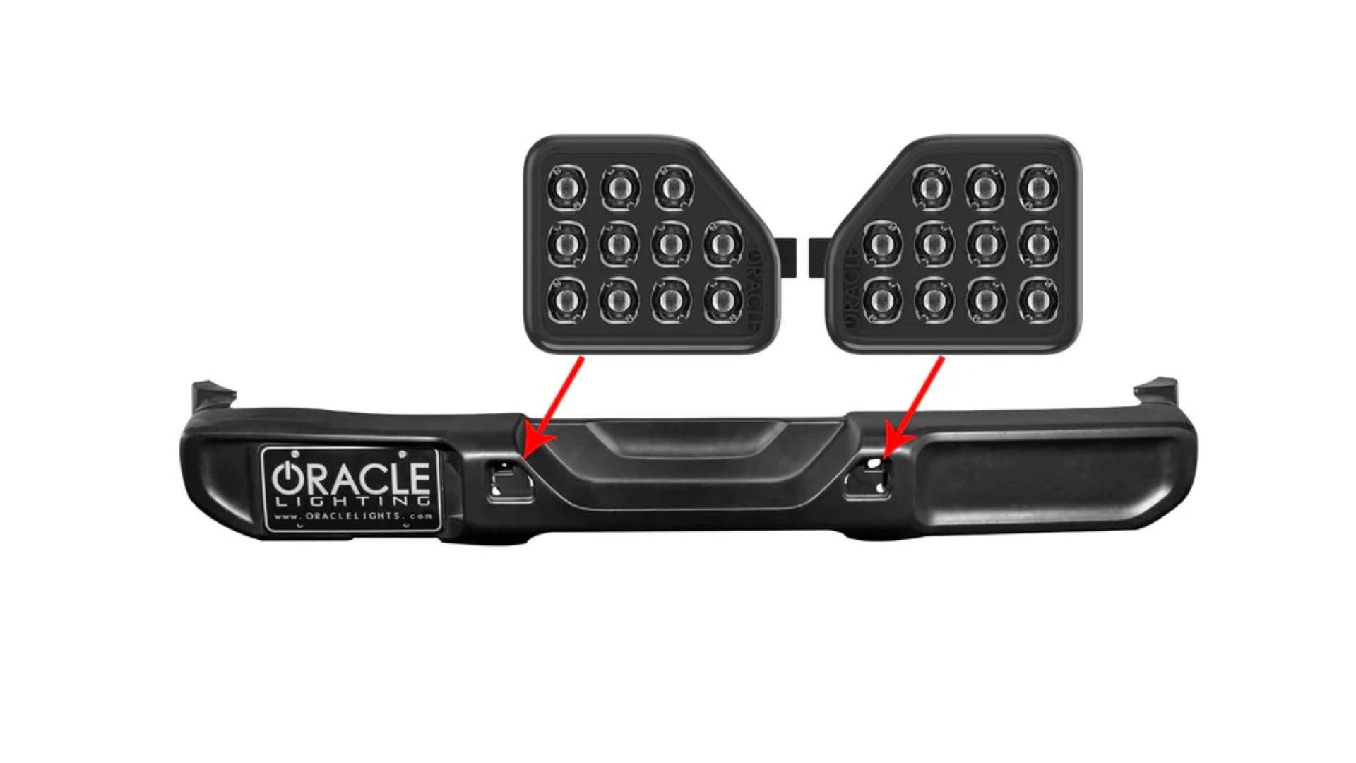 ORACLE Lighting 5874-504 LED Reverse Lights for 2018-2024 Jeep Wrangler JL - 1000+ Lumens, OEM Fit, Durable Design - Perfect for Off-Roading & Nighttime Backing