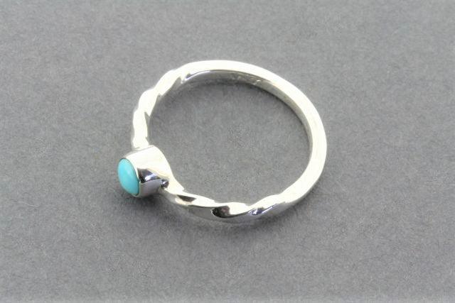 Exquisite Turquoise Twist Ring in Sterling Silver – Perfect for Boho Jewelry & Everyday Elegance