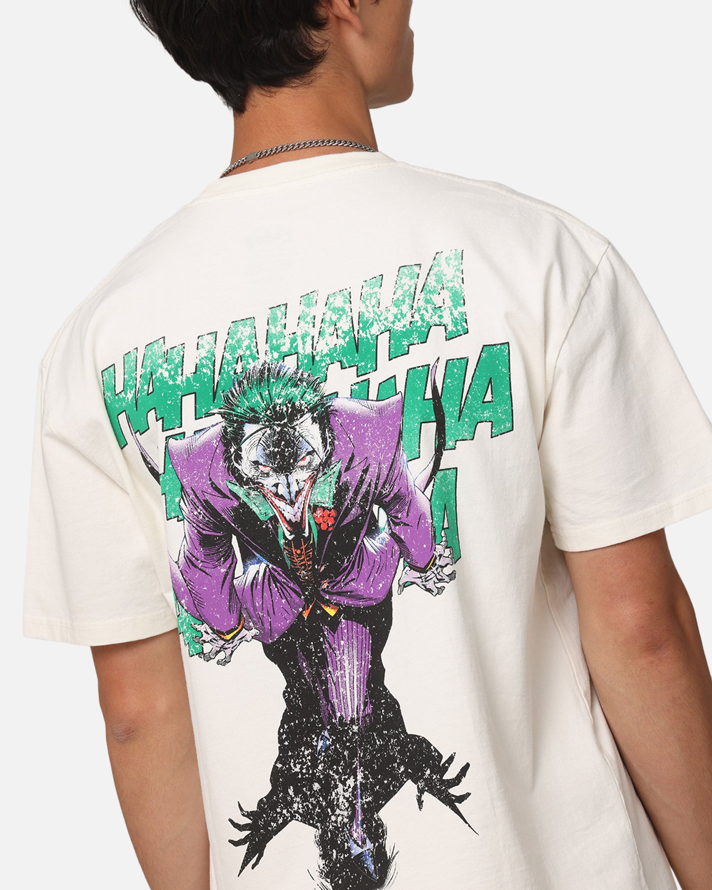American Thrift DC Batman vs Joker Graphic Heavyweight T-Shirt - Off White | Superhero Comic Fan Gift, Cosplay & Casual Streetwear