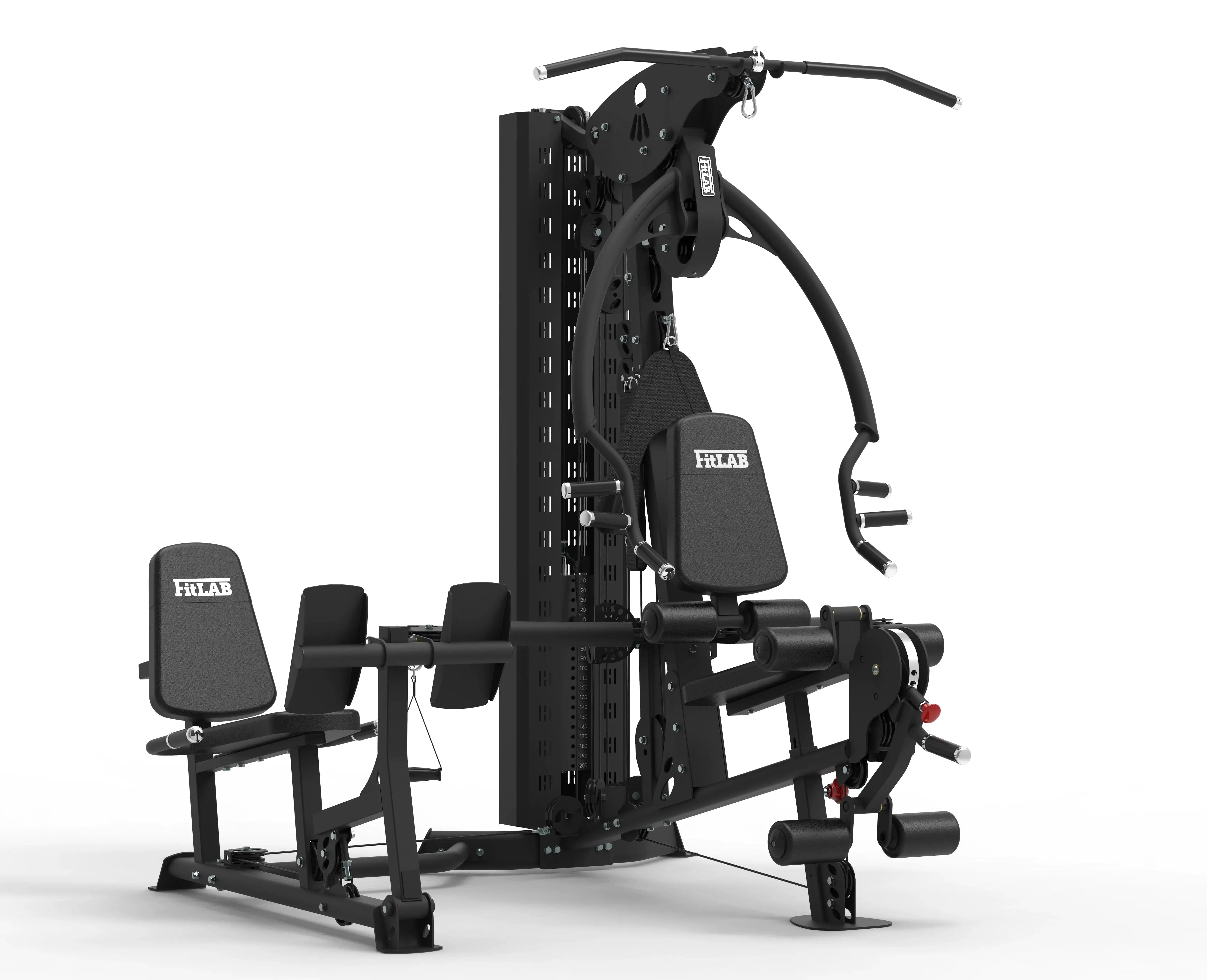 FITLAB Multi Gym with Leg Press - Home Gym Station, Power Rack, Smith Machine, Chest Fly, Vertical Leg Press & Cable Crossover | Perfect for Full-Body Workouts at Home, Strength Training & Muscle Building