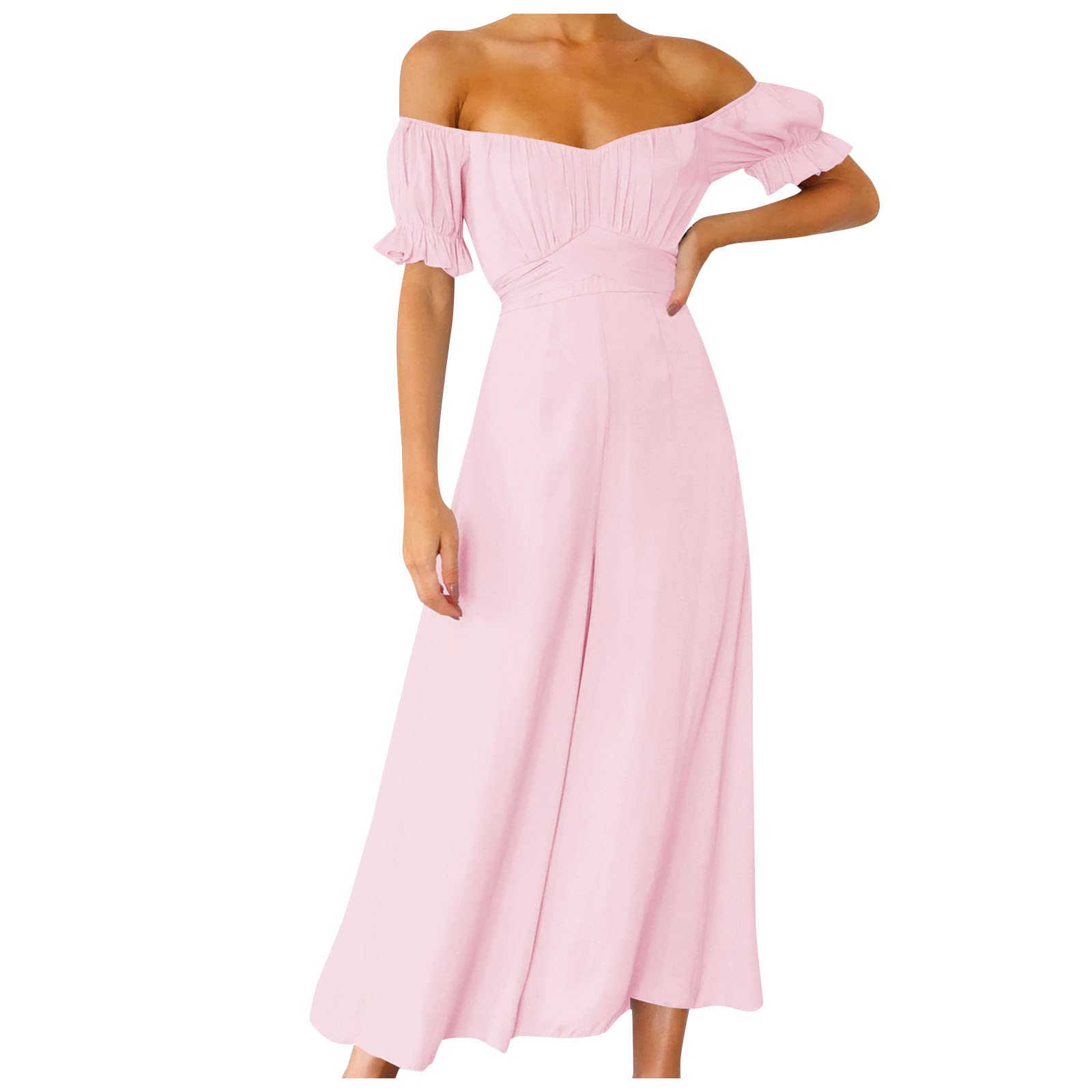 Sexy Women's 2 Piece Outfit Set - Bodycon Jumpsuit & Tube Top with Belt | Clubwear, Party Romper Pants | Perfect for Night Out, Date Night & Special Occasions