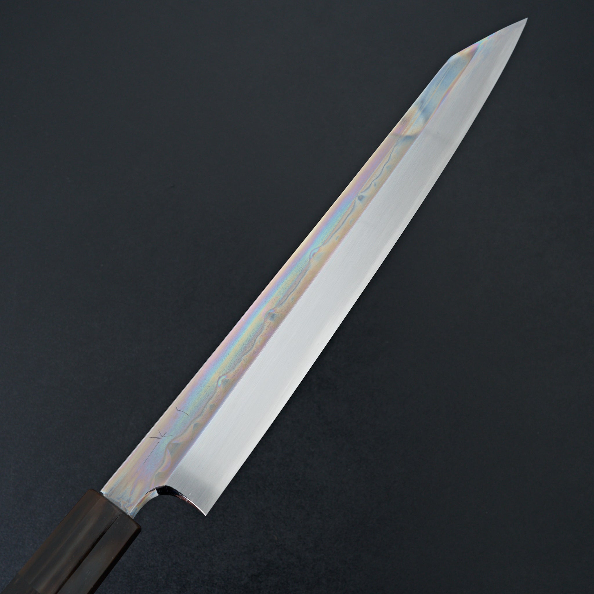 Hitohira Togashi White #1 Sanbonsugi Mizu Honyaki Kiritsuke Yanagiba 300mm Taihei Ebony Handle (Type T/ Saya) - Premium Japanese Sushi Knife for Professional Chefs & Home Cooking