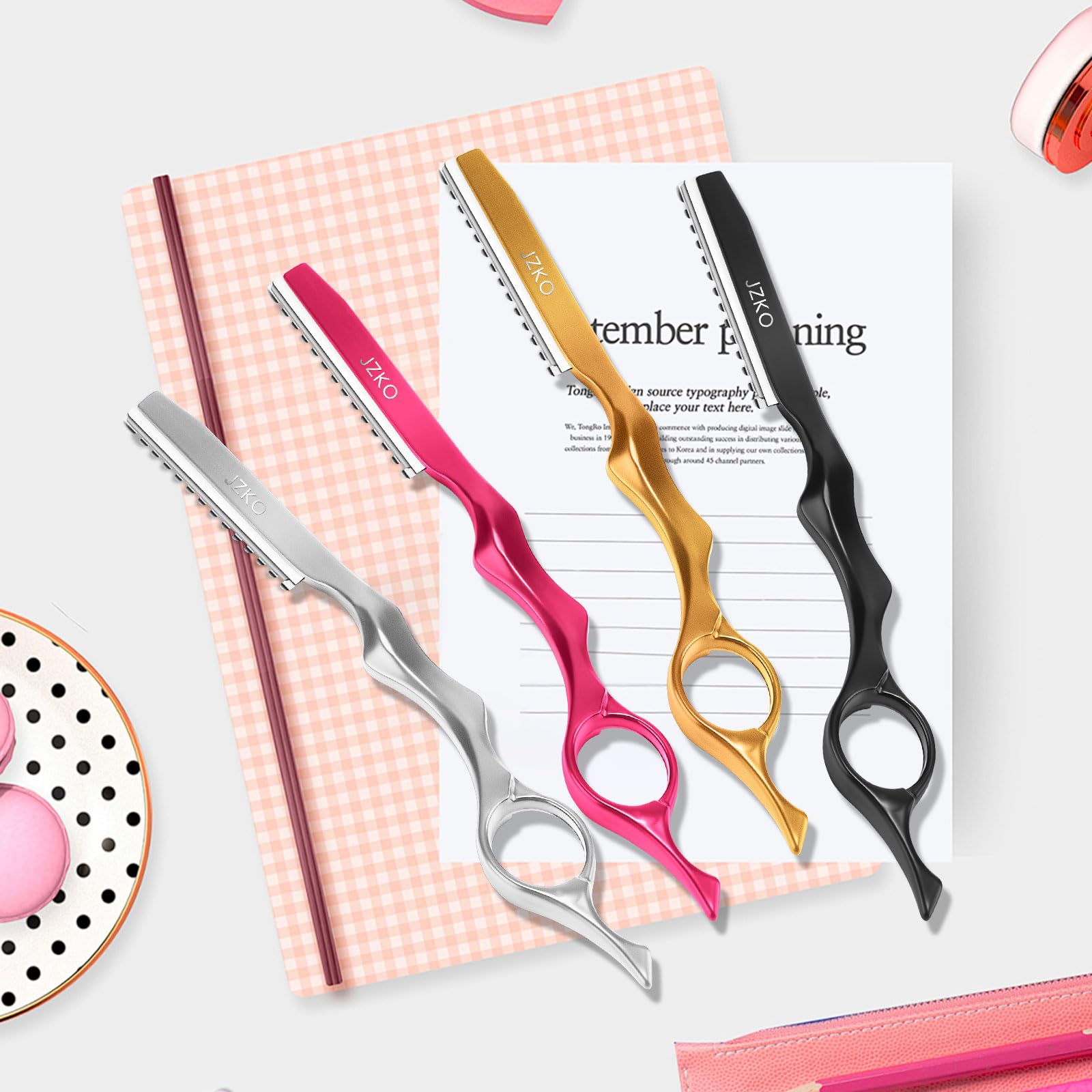 12pcs Professional Hair Thinning Razors for Styling & Texturizing - 6.89