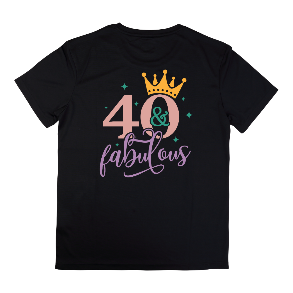 40 & Fabulous Birthday T-Shirt for Women - Funny 40th Birthday Gift Idea - Perfect for Parties, Celebrations & Milestone Events