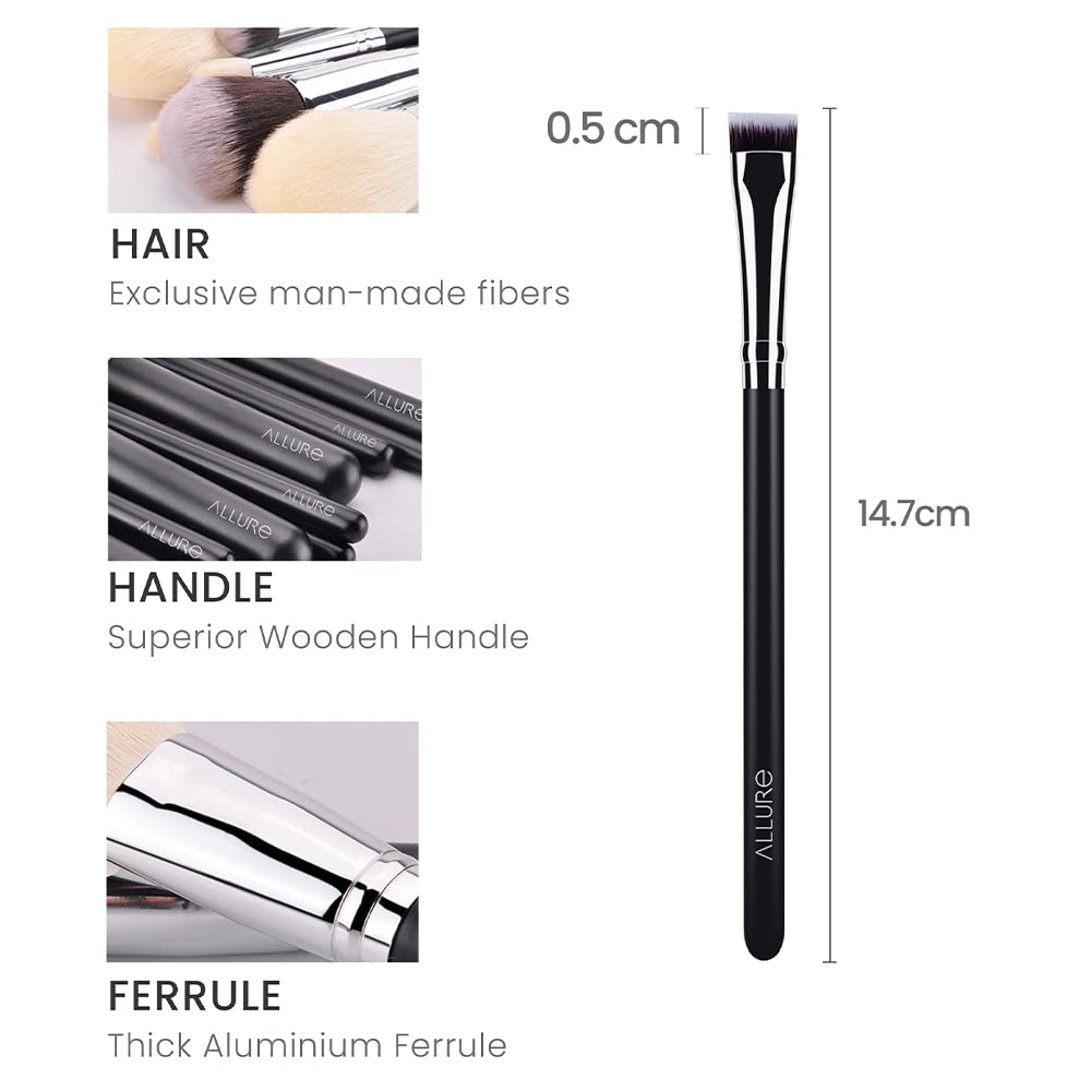 Allure Eyebrow Makeup Brush SSK-320 - Professional Angled Brow Brush for Precise Eyebrow Shaping & Filling - Perfect for Eyebrow Powder, Gel & Pomade Application (Home & Travel Use)