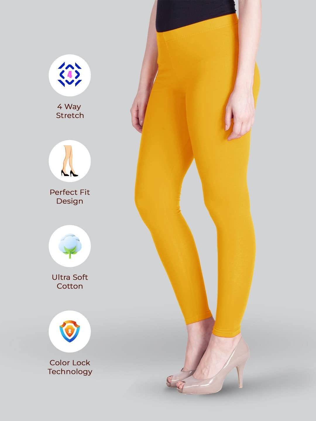 Breathable Women's Leggings with Elastic Waistband - Comfortable & Versatile Tights for Yoga, Running & Daily Wear - Size XL