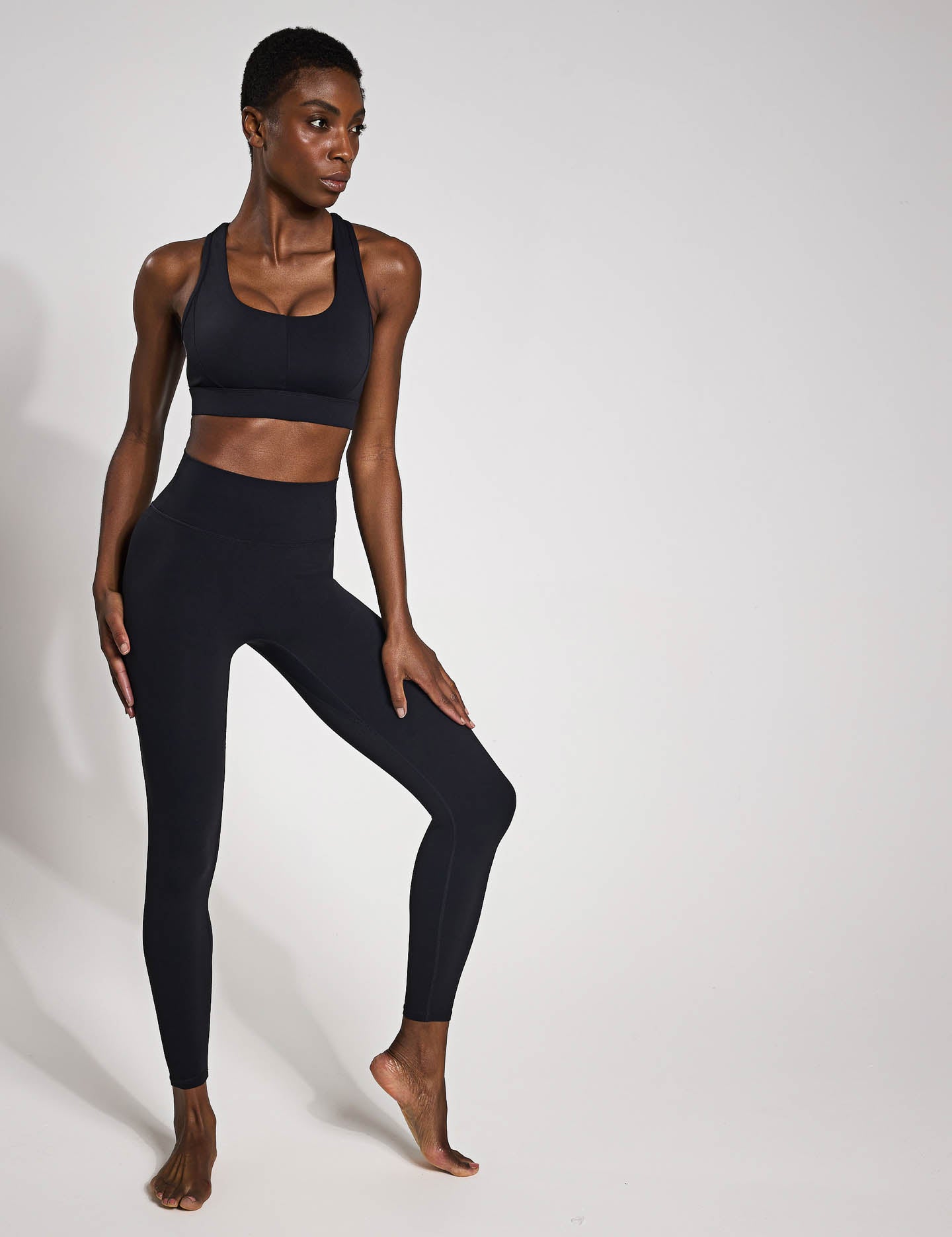 Chloe Cloud Core High Waist Yoga Leggings for Women - Black | Soft & Stretchy Workout Pants for Running, Gym & Lounge
