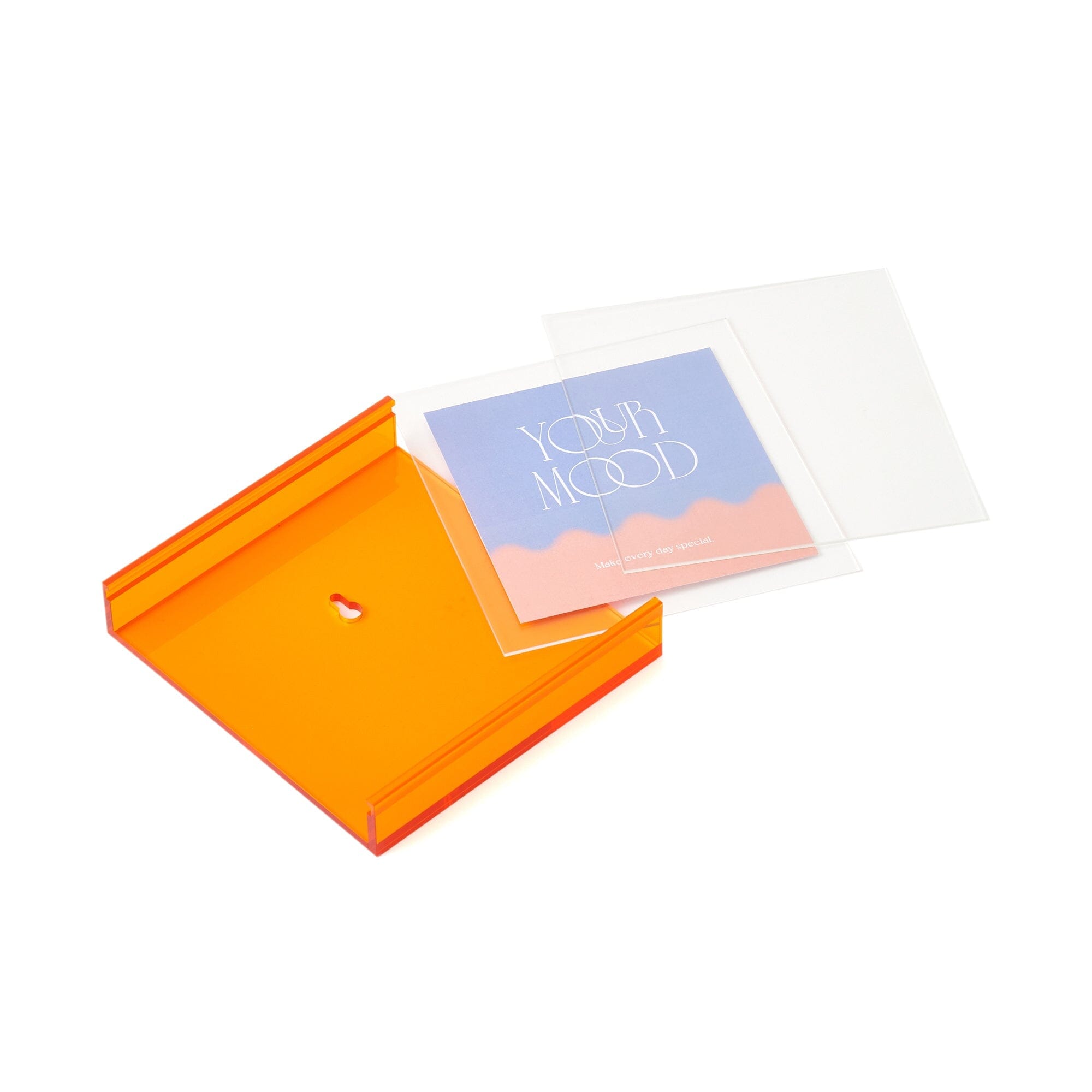 Vibrant Orange Acrylic Display Frame Box - Small Size for Jewelry, Collectibles & Home Decor | Perfect for Gifts & Keepsake Storage