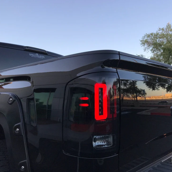 GMC Sierra 1500 2014-2018 Tail Lights OLED Red - Compatible with 3rd Gen Single Wheel Models with OEM Halogen Lights | Upgrade for Night Driving & Enhanced Visibility