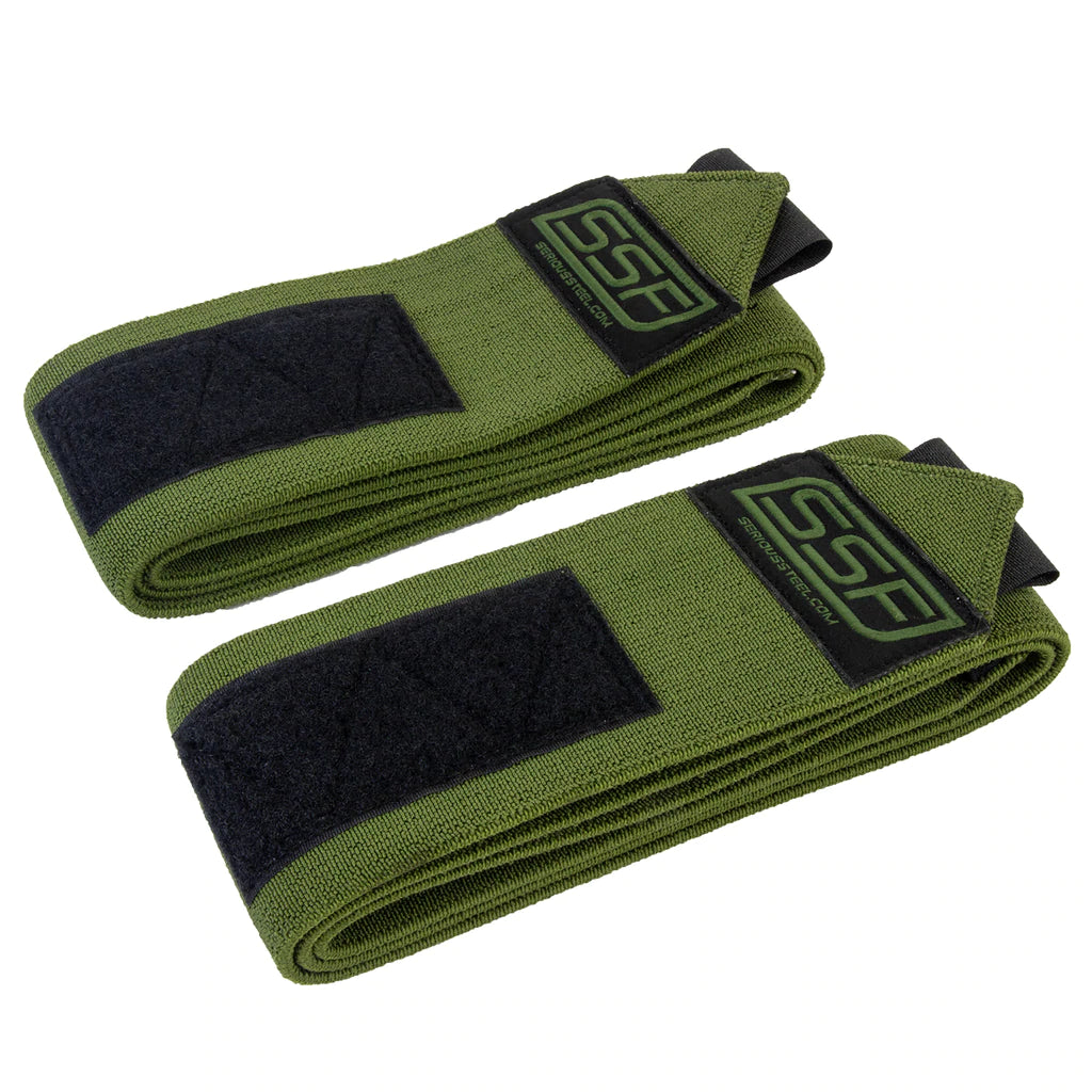 Serious Steel Fitness Stiff Elbow Wraps 47 (Pair) - Heavy Duty Support for Weightlifting, Powerlifting & CrossFit - Ideal for Gym Training & Strength Workouts