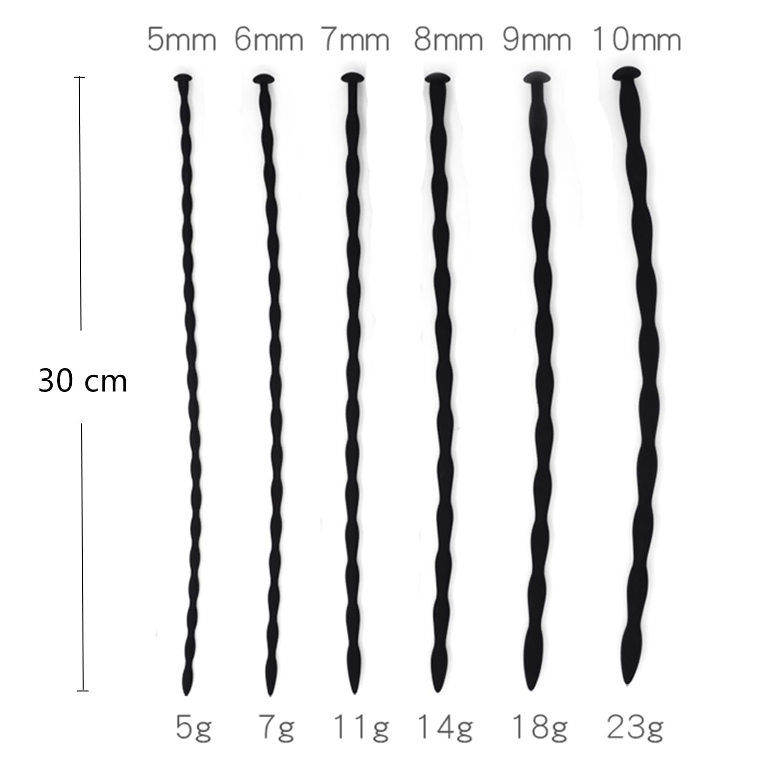 6 PCS Urethral Sounding Beads Set - Stainless Steel Urethral Dilator Plug for Men's Urinary Health & Sensual Pleasure - Perfect for Medical Use & Adult Play