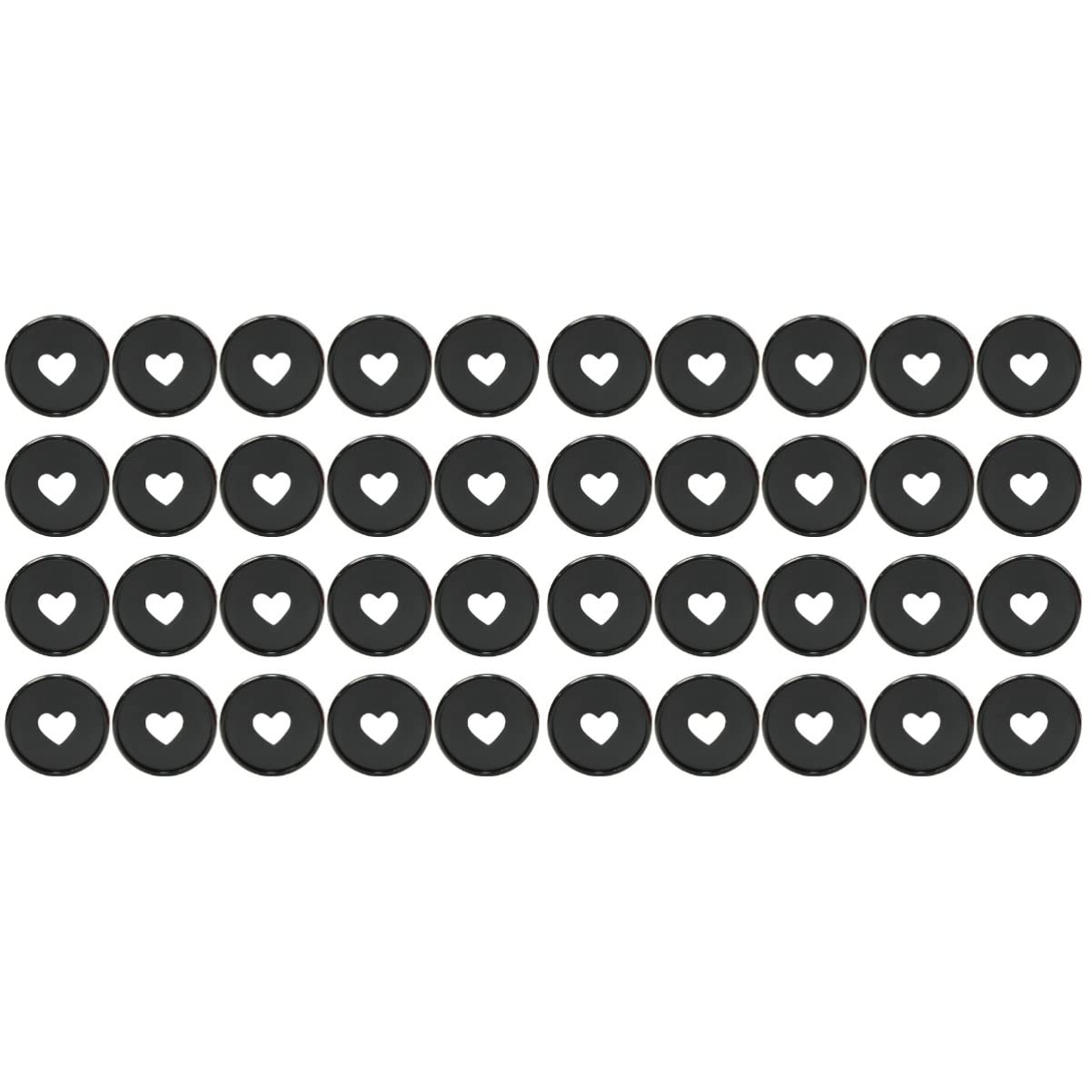 STOBOK 50-Pack Heart-Shaped Book Binding Discs - Discbound Binder Rings for DIY Notebooks, Planners & Journals - Perfect for Office, School & Craft Projects
