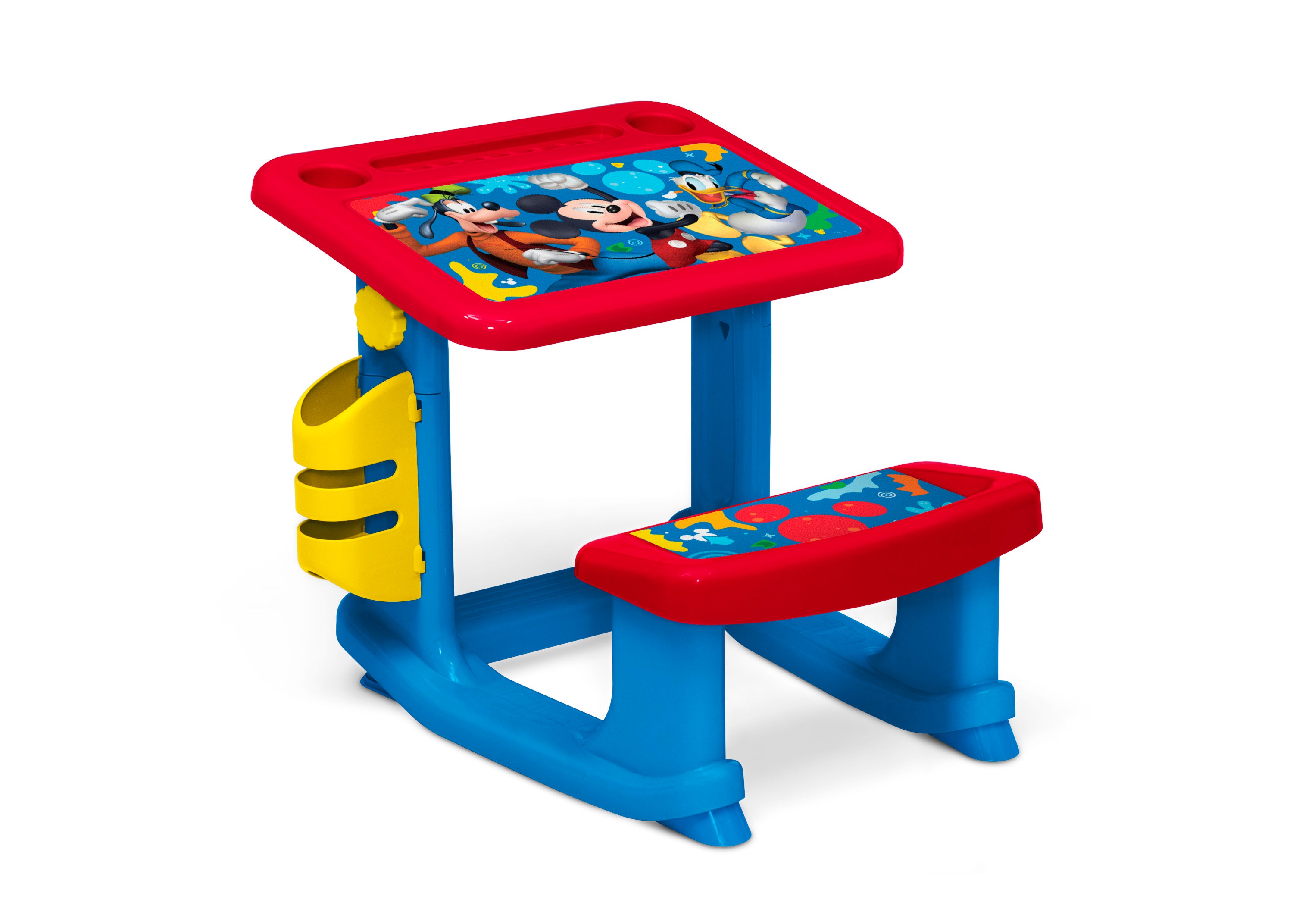 Mickey Mouse Kids Drawing Table - Adjustable Art Desk with Stool for Toddlers, Perfect for Home, Preschool & Playroom Creative Activities