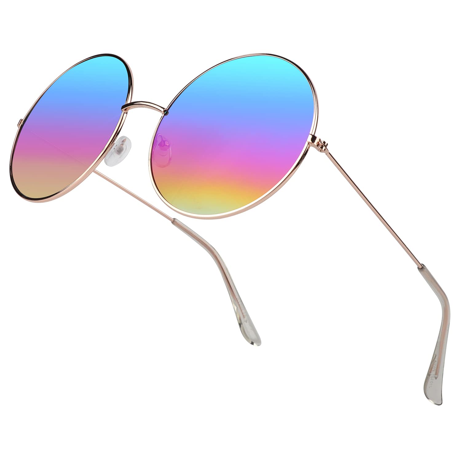 Pride Rainbow Sunglasses - LGBTQ+ Accessories for Gay & Bisexual Pride - Futuristic Festival Sunglasses for Parades, Parties & Celebrations