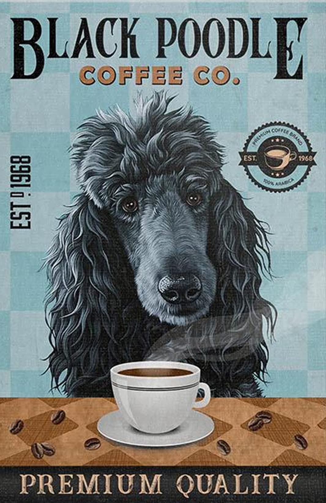 500-Piece Wooden Jigsaw Puzzle - Cute Black Poodle Design, Fun Educational Toy for Adults & Kids | Perfect Gift for Dog Lovers, Coffee Lovers & Puzzle Enthusiasts | Great for Family Game Nights, Birthday Presents & Cognitive Development
