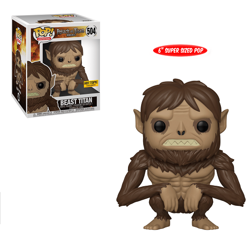 Funko Pop! Attack on Titan: Beast Titan 6-Inch Vinyl Figure #504 – Anime Collectible for Fans | Perfect for Display, Gifts, and Anime Merch Collections
