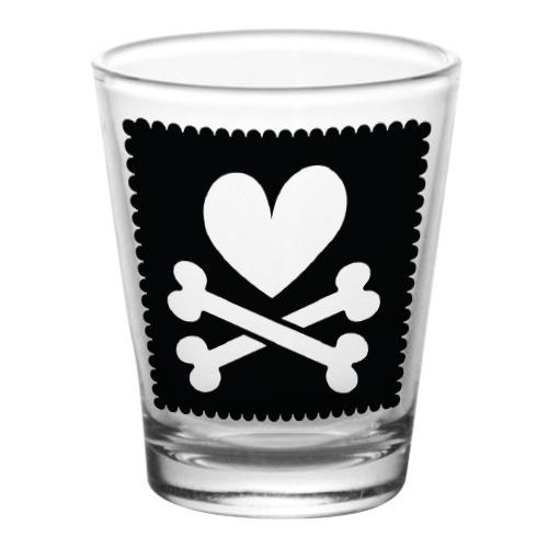 Cute Skull Shot Glasses Set of 4 - 1.5oz Small Glass Cups for Tequila, Whiskey & Liquor - Perfect for Halloween Parties, Themed Events & Bar Decor