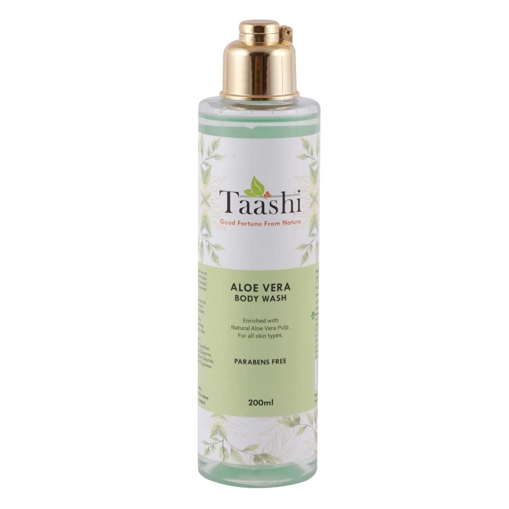 Taashi Aloe Vera Body Wash (200ml) - Hydrating & Soothing Shower Gel for Moisturized, Soft & Supple Skin | Perfect for Dry Skin Care & Daily Relaxation