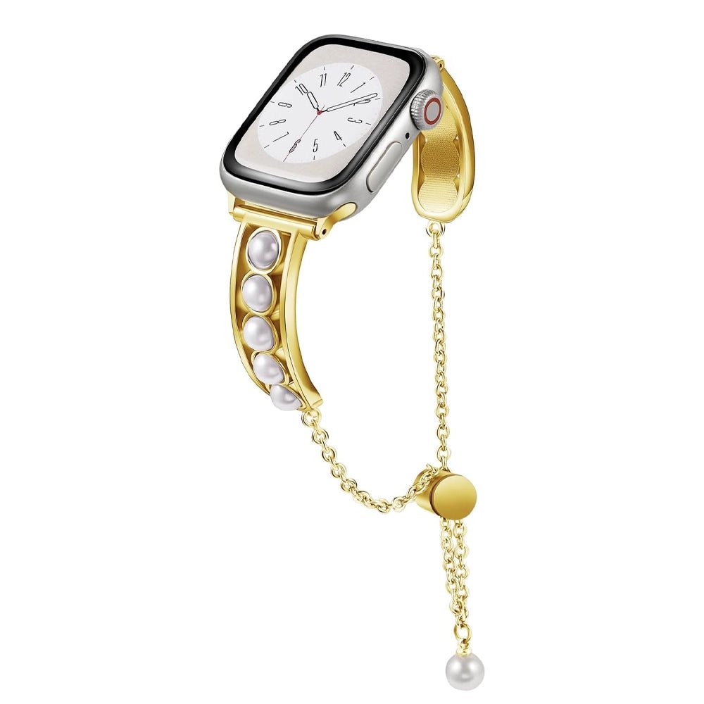 AuroraPearl Link Bracelet for Apple Watch - Stylish & Durable Stainless Steel Band for Women - Perfect for Workouts, Office & Everyday Wear