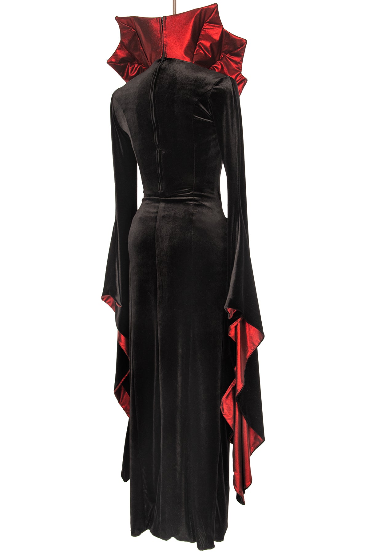 Vampire Gothic Dagger Dress - Elegant Black Gothic Lace Dress for Women | Perfect for Halloween, Cosplay, and Dark Romance Events