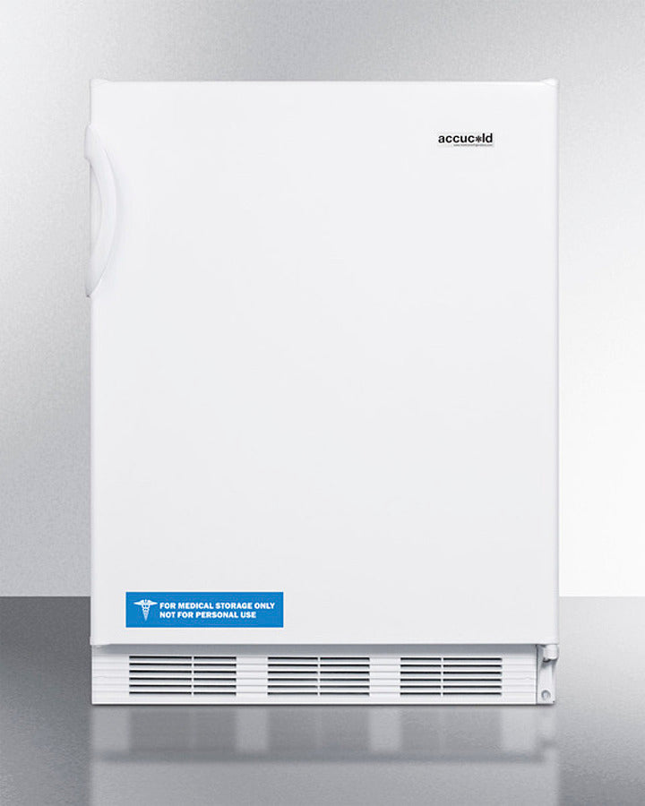 Accucold 24 Inch Wide ADA Compliant Refrigerator Freezer with Glass Door - Perfect for Medical Offices, Laboratories & Small Spaces (Model CT66WADA)