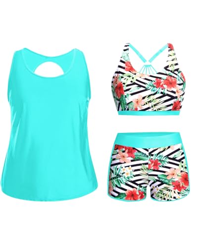 Aqua Blue and Floral