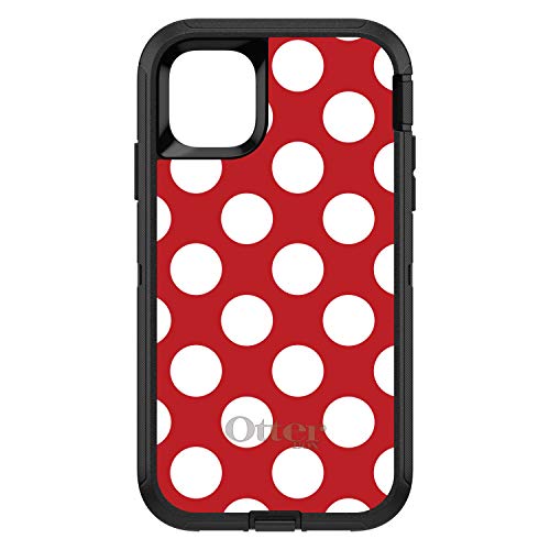 White & Red Polka Dots On Black Case