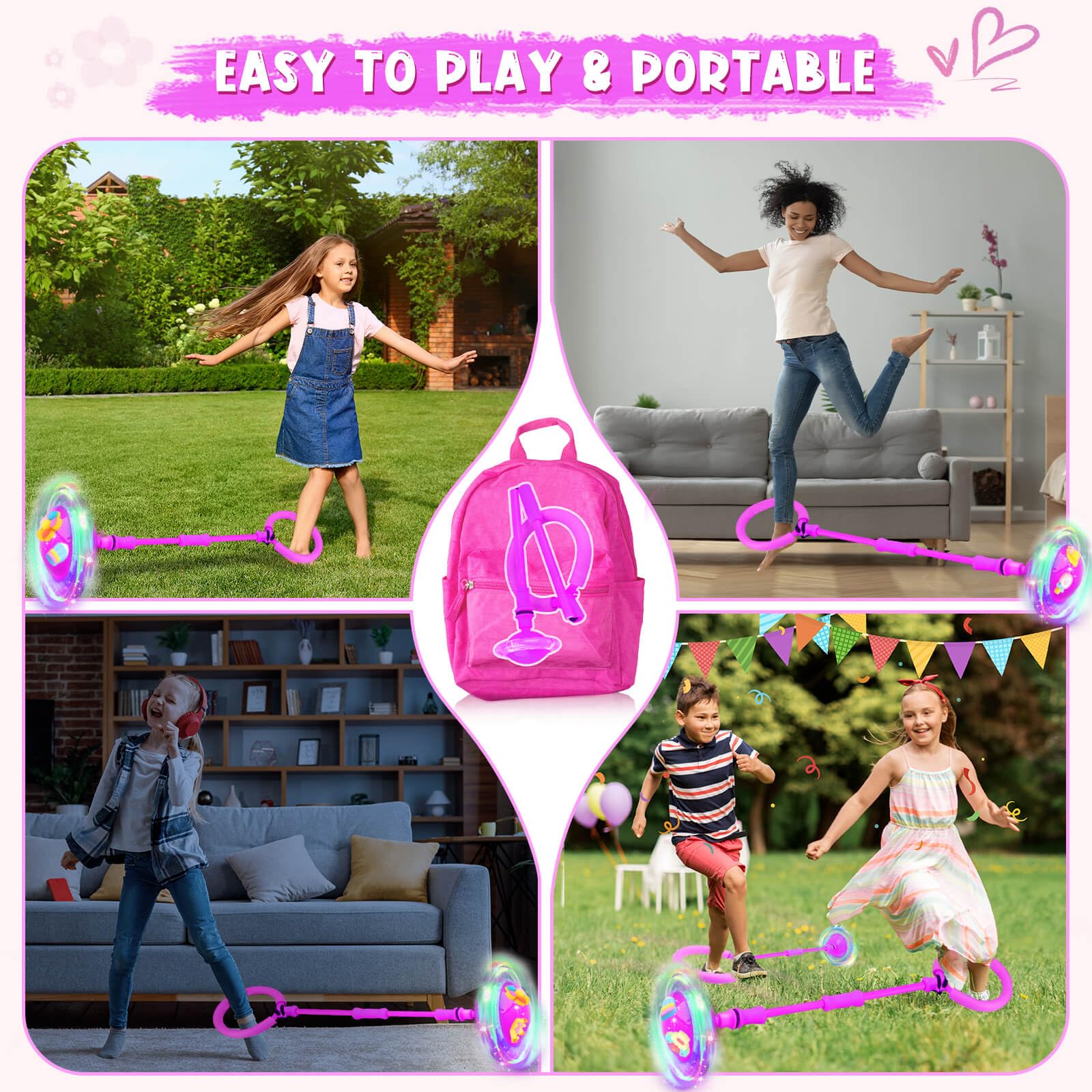 Skip It Ankle Ball Game for Kids Ages 4-12 | Fun Outdoor Toys for Girls & Boys | Perfect Birthday Gift for 6-10 Year Olds | Active Play & Backyard Fun