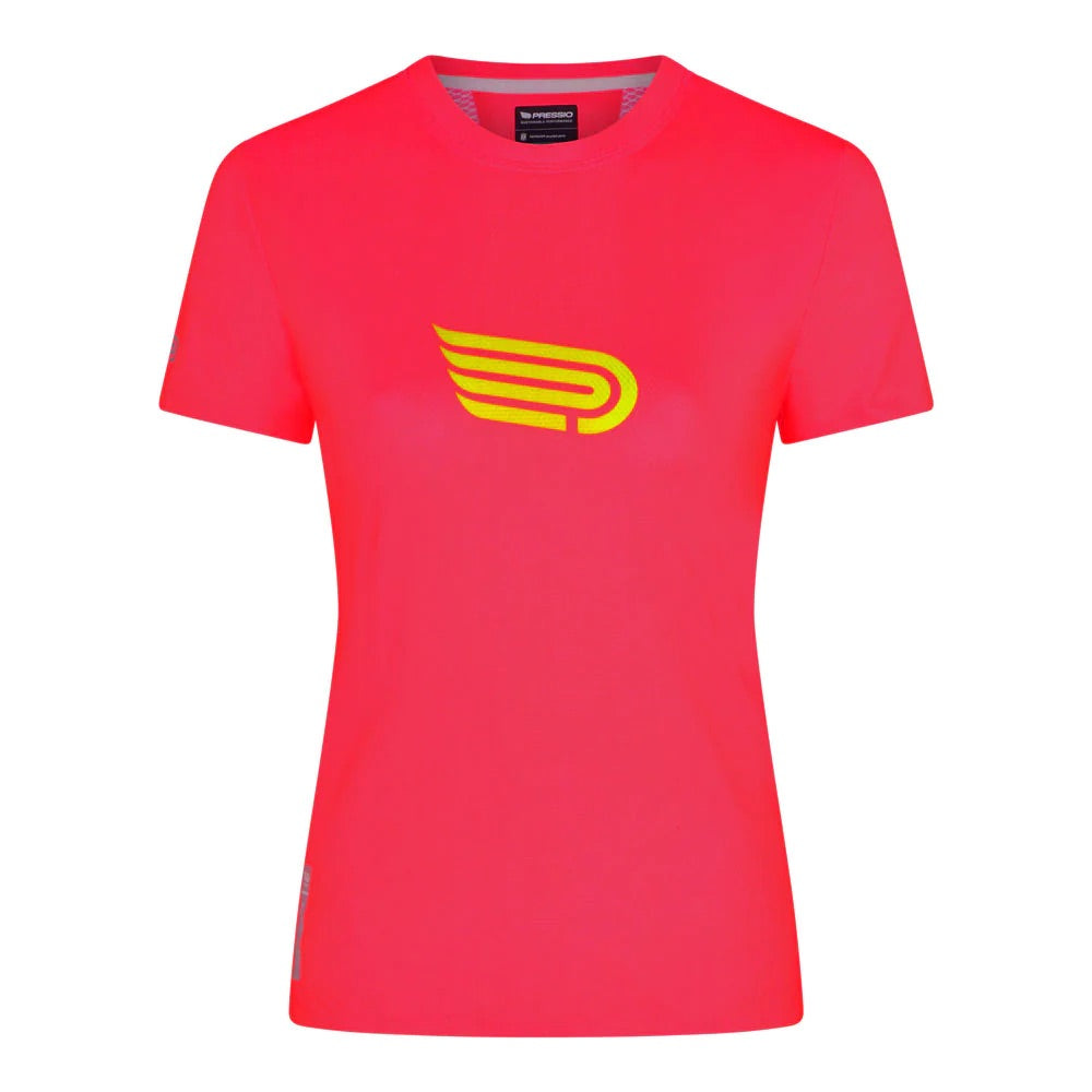 Pressio Women's Elite Short Sleeve Performance Top - Moisture Wicking, Breathable & Quick Dry Workout Shirt for Running, Yoga & Gym Training