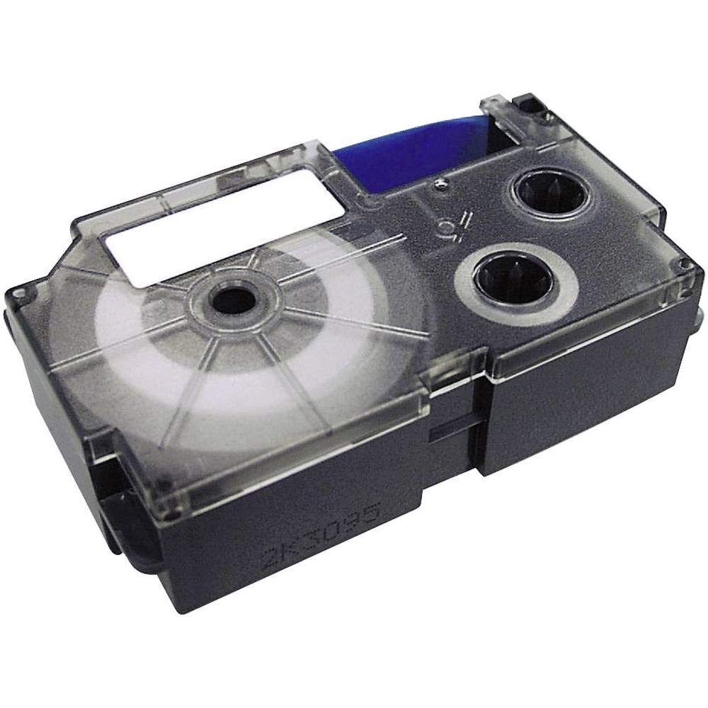 Casio 12mm Black Label Printer Cartridge for Yellow Tape - Perfect for Office Organization, Shipping Labels & Home Storage