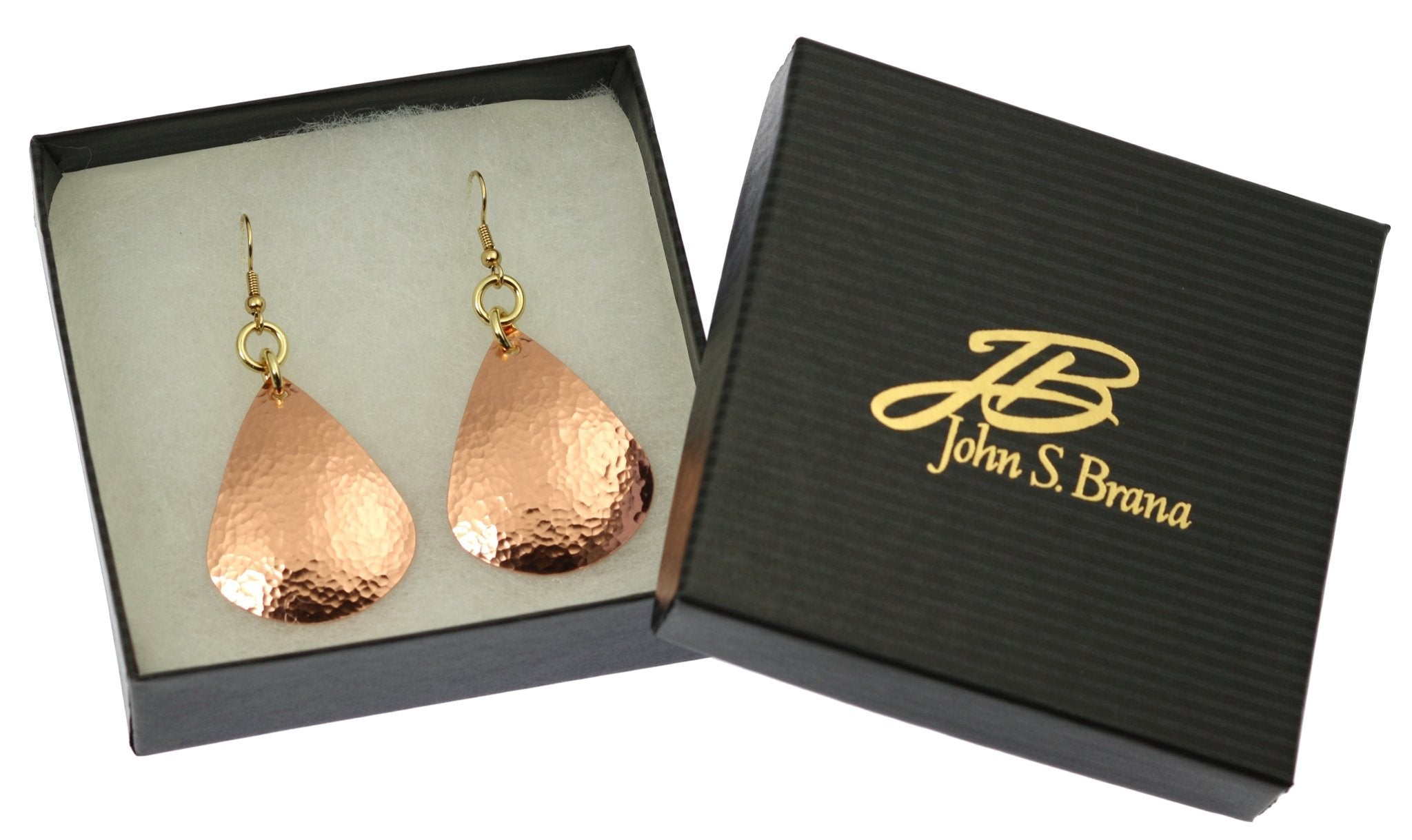 Handmade Hammered Copper Teardrop Earrings for Women - Boho Chic Dangle Jewelry - Perfect for Weddings, Parties & Everyday Wear