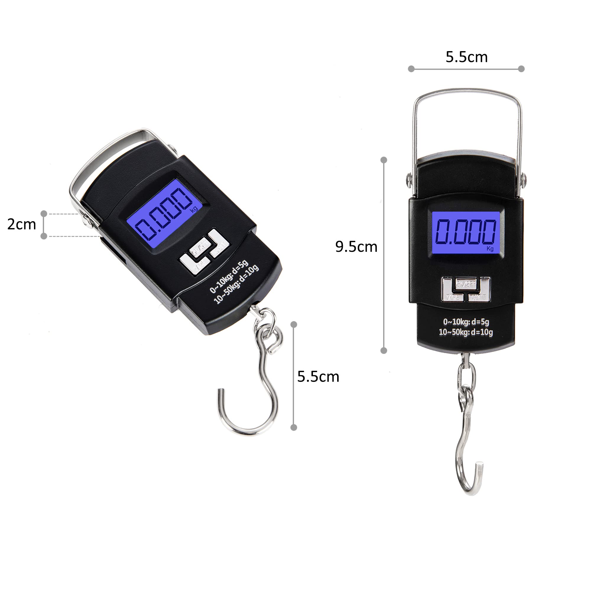 Hyindoor Portable Digital Luggage Scale 50kg/110lb - Electronic Suitcase Weight Scale for Travel, Hanging Baggage Weigher - Perfect for Airports, Hotels & Cruise Travel Packing