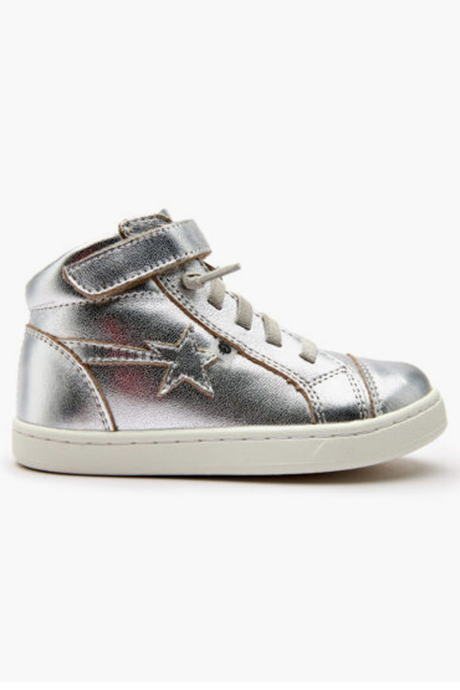 **Old Soles Girls' High Top Sneakers - Silver | Comfortable & Stylish Shoes for School, Play & Everyday Wear**
