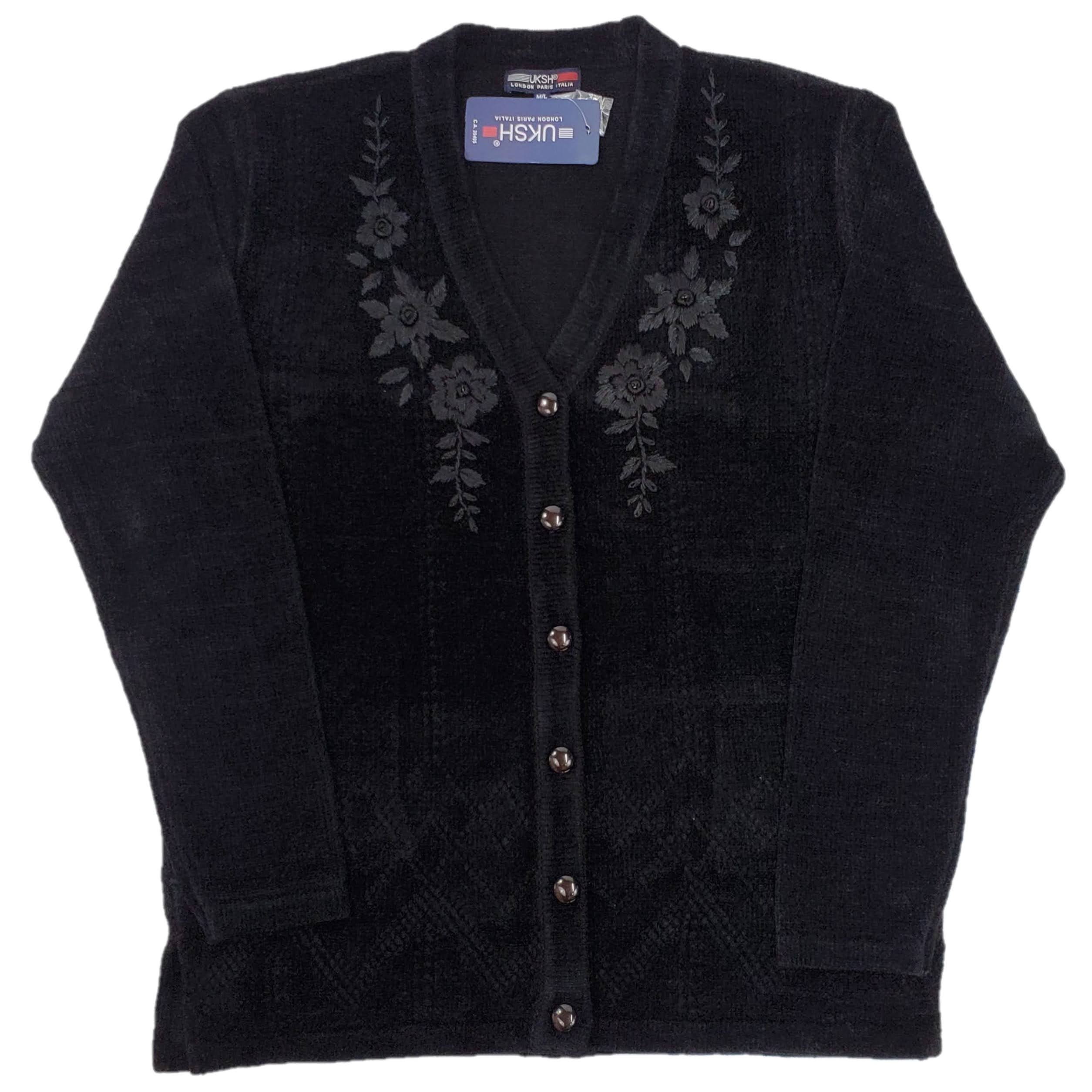 Women's Soft Chenille Embroidery Designer Cardigan Sweater - Cozy Knitwear for Fall & Winter, Perfect for Office, Dates and Casual Outfits