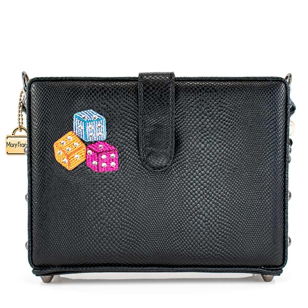 Mary Frances Lady Luck Crossbody Purse - Stylish Black Leather Handbag for Women | Perfect for Parties, Date Nights & Everyday Use