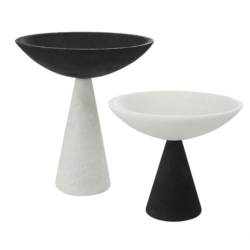 Antithesis Ceramic Bowl Set of 2 - 11.75 Inch Tall & 10.25 Inch Wide Serving Bowls for Soup, Salad, Pasta - Perfect for Dining, Entertaining & Kitchen Decor